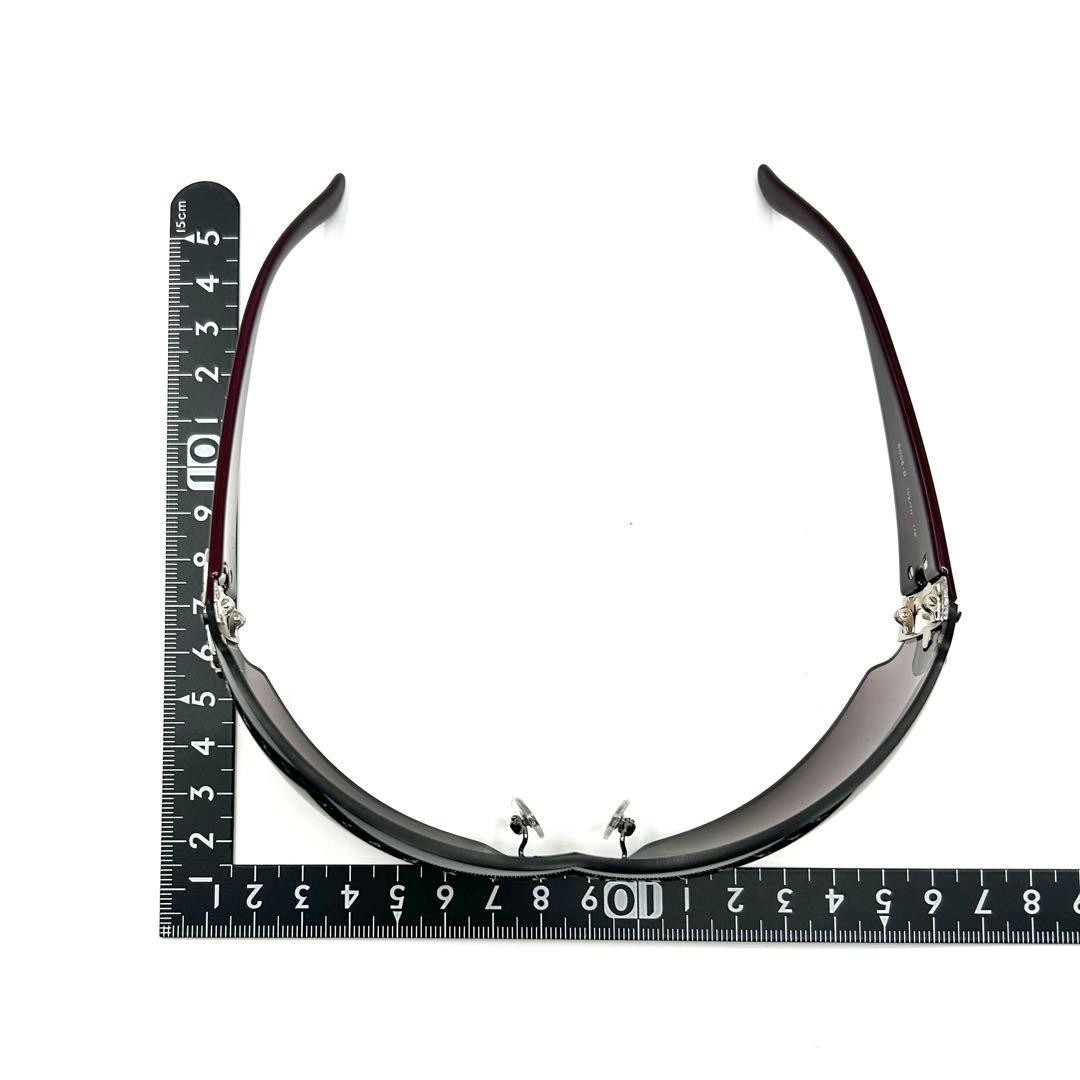 BVLGARI 6006-B 102/7N Crystal Bordeaux Shield Rimless Sunglasses