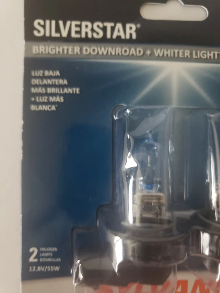 Sylvania Silverstar 9012 Par (2) Juego Faros Alto Rendimiento NUEVO Foto 3 de 4