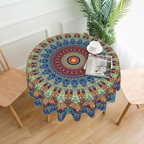 Round Tablecloth 60 Inch,Stain Resistance Polyester Table Cloth,Table Cover for  - Bild 3 von 12