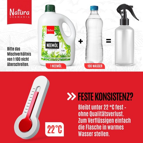 Natura Germania® Neemöl (Niemöl) 1L - mit Waschnuß-Extrakt - fertig gemischt - Bild 8 von 8