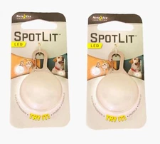 2 Pack Nite Ize SLG-06-02 SpotLit Clip-On LED Light with Carabiner, Weather