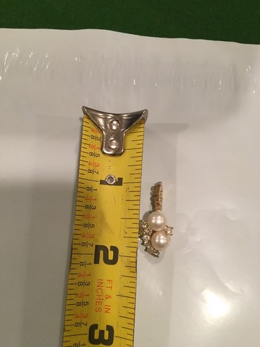 14 Karat Gelbgold Perle Enhancer Anhänger mit echten Diamanten - Bild 7 von 8