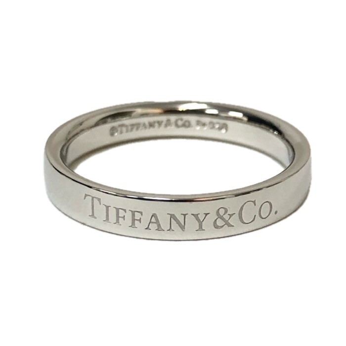 Tiffany&Co Platinum Polished Flat Ring for Women - Pre-Owned Jewelry  