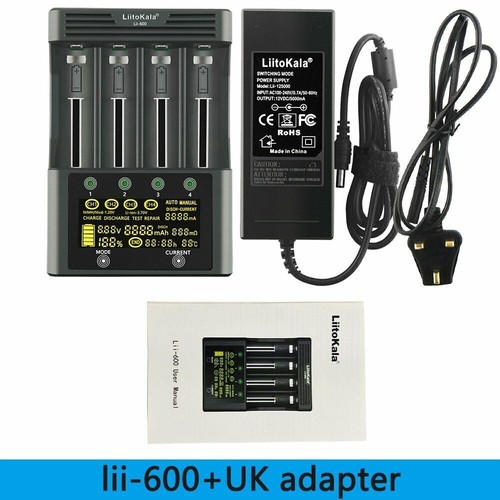 LiitoKala Lii-600 Battery Charger 4Channel Li-ion For Rechargeable Batteries NEW - Picture 10 of 14