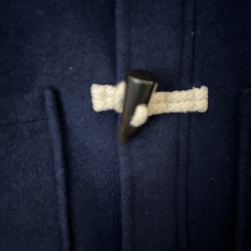 Baby Gap Navy Pea Coat Wool Blend Jacket RMVBL Hood Full Zip Toggle Size 18-24 - Picture 2 of 11