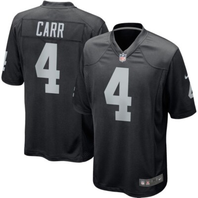 Las Vegas Raiders #4 Derek Carr Youth Jersey- Black