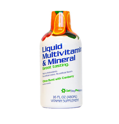 1st Step LIQUID VITAMINS & Mineral Men & Women Multi Vitamin C B12 Complex 16 oz
