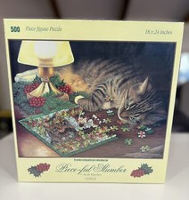 Piece-ful Slumber 500 pc Jigsaw Puzzle SunsOut made in USA Avril Haynes NIB