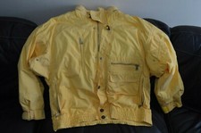 BOGNER VINTAGE SKI JACKET-UNISEX SIZE L YELLOW MADE IN USA Hooded
