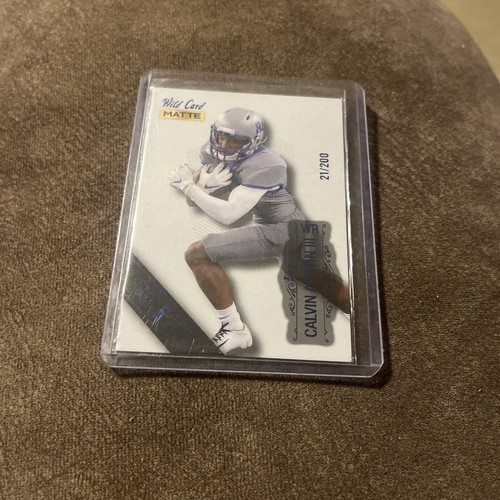 2022 Wild Card MATTE Touch Football White Lines MB10 Calvin Austin