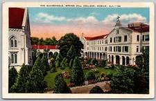 Mobile Alabama 1944 Postcard The Quadrangle Spring Hill College