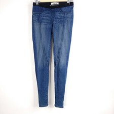 Helmut Lang Womens Jeans 25 Blue Skinny Denim Pants Pull On Stretch Ankle Zip