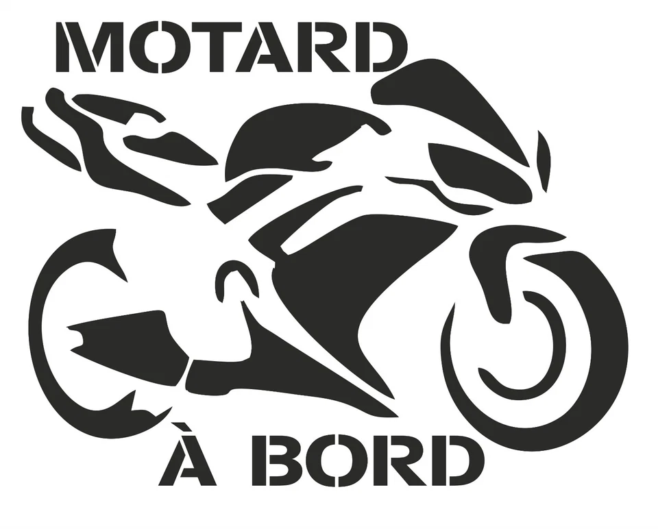 autocollant MOTARD A BORD 15 COLORIS NOIR