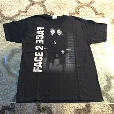 Elton John Billy Joel Face 2 Face Black Concert Shirt Adult Large 42-44 NWOT New