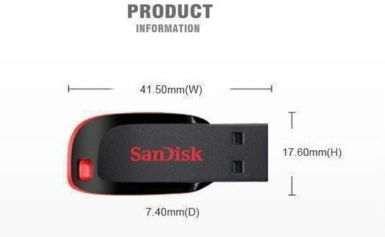 SanDisk USB 2.0  Cruzer Blade 2GO 4GO 8 Go 16Go  32Go  64Go Stockage - Photo 3/3