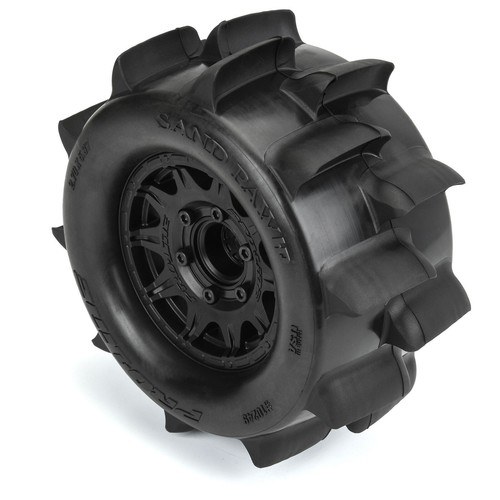 Pro-Line 1/10 Sand Paw HP BELTED F/R 2.8" MT Tires MTD 12/14mm Black Raid (4) - Picture 2 of 7