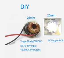 26MM Single Mode Driver + 30W 4000 Lumen Natural White 6V 20MM PCB LED Bulb Chip