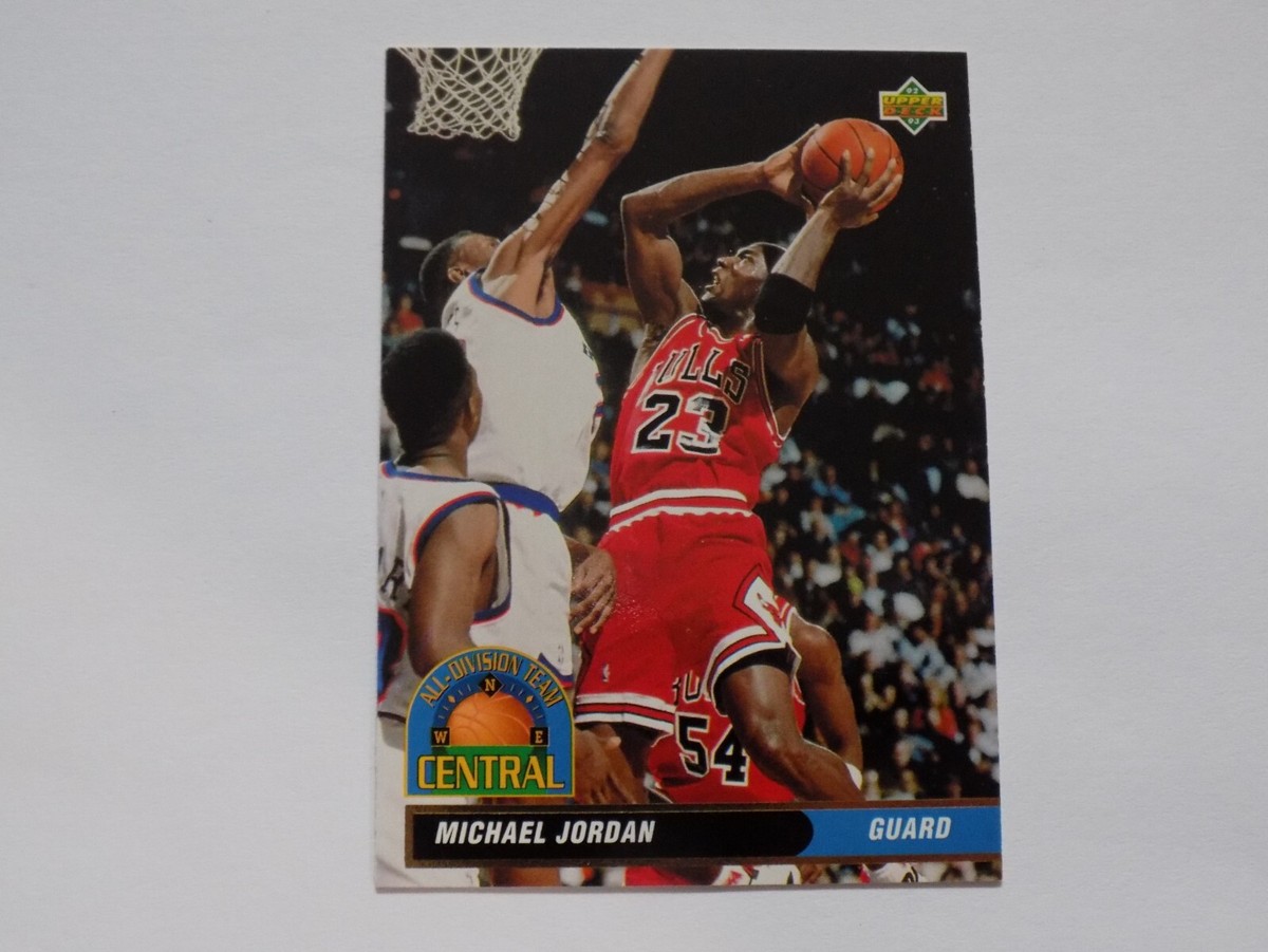 1992-93 Upper Deck All-Division Team Central Michael Jordan Card