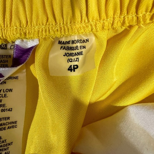 Alia Shorts Womens 4P Petites Yellow Bermuda High-Rise Pull On Basic Polyester - Picture 10 of 12