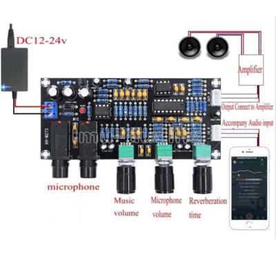 1X Digital Microphone Amplifier Board Reverberation Karaoke OK Reverb Amplifier