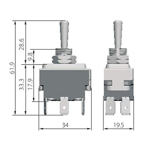Momentary Toggle Switch for HY29B 86 Ranger Bass Boat Rear Trim Lift Off Control - Picture 7 of 9