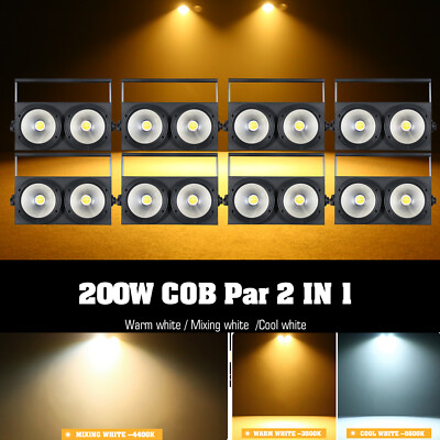 200W COB 2 LED Par DMX Audience Bühnenlicht Weiß Warmweiß Studio Theater dj Show