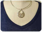 with Stranded Cord - Nr! Reversible Large Pendant Statement Necklace