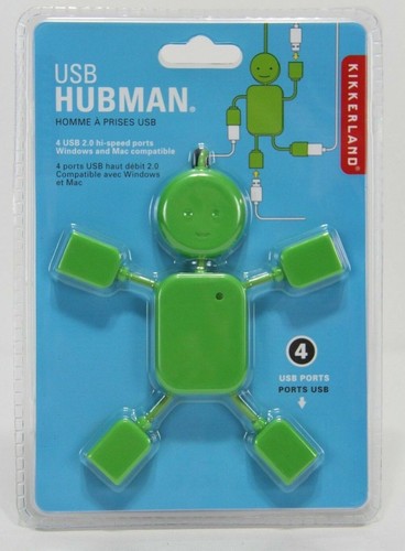 USB HUBMAN 4 USB 2.0 Hi Speed Ports KIKKERLAND Computer Tablet Device Hard Drive - Picture 2 of 2