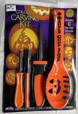 Pumpkin Carving Kit Halloween Colossal Carving Kit With Stencils New