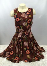 Maison Jules Short Dress Women Size Medium Fit and Flare Lined Floral 