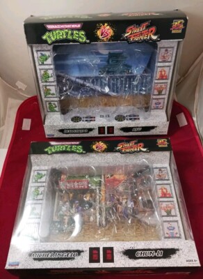 Diorama: TMNT vs. Street Fighter Lot Street Fighter Background EMPTY Packaging 