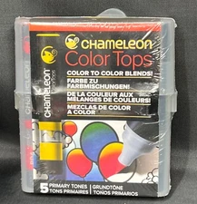 Chameleon Color Tops 5-pc. Professional Alcohol-Based Ink Primary Tones #CT4502
