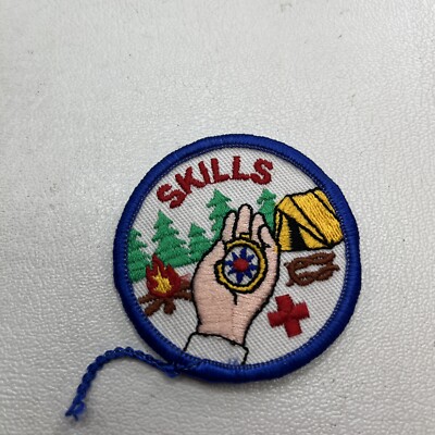 SKILLS Scout Patch orienteering tent camping first aid B032