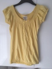 T-shirt femme jaune en coton bio