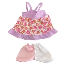 Doll Bear Floral Tank Top and Bloomers Clothing Summer Outfit
