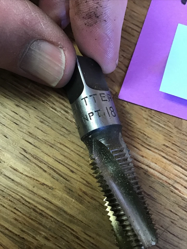 1/4-18  L.H.  Spiral TAPER PIPE TAP 1/4 NPT 1/4X18 BUTTERFIELD HSQ-4 (QTY: 1) - Image 2 of 4