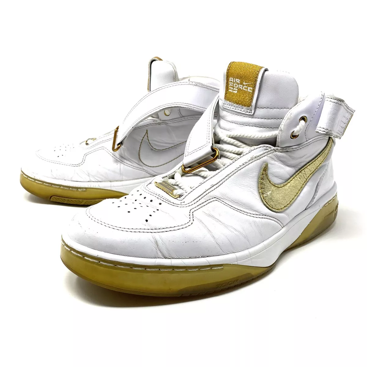 Nike gold white sale