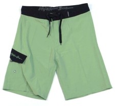 Maui and Sons Green 4-Way Stretch Board Shorts Men's NWT