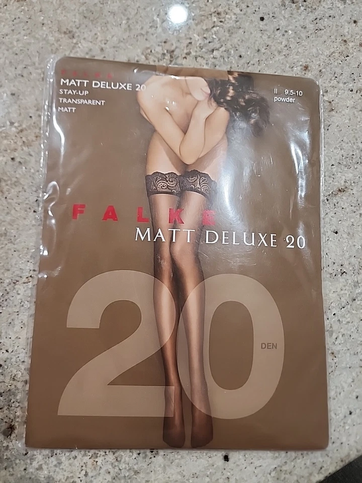 Nuevo Para Mujer FALKE Polvo Mate Deluxe 20 DEN Stay Up Talla M Foto 3 de 4