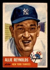 1953 Topps Baseball #141 Allie Reynolds VG/EX *h2