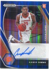 2021-22 Prizm - JAVION HAMLET - Blue Autograph  - NORTH TEXAS MEAN GREEN /149