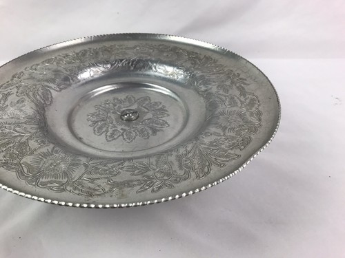 Vintage Alumium Lazy Susan Rotating Tray Flower Floral - 第 8/8 張圖片
