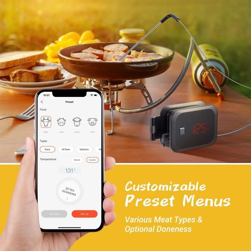 Digital Grillthermometer Bluetooth Sonden BBQ Fleisch Küche Barbecue APP IBT-2X - Bild 7 von 17