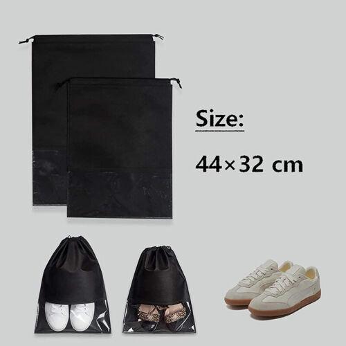 Portable Shoes Bag Travel Sport Storage Pouch Drawstring Dust Bags Non-woven AU - Picture 3 of 13
