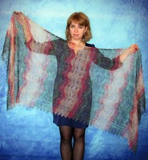 Knitted Goat Down Scarf Orenburg Shawl Handmade