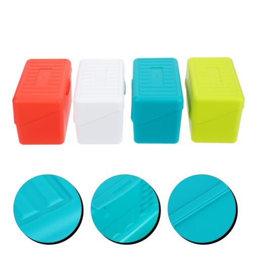 4 Pcs Flash Container Index Card File Box Cards Holder Organizer Pp - Picture 1 of 10