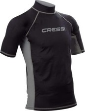 Cressi rash guard m/corte man dark maglia protettiva snorkeling nuoto surf vela
