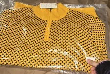 Long Wharf Edgartown SeaWell™ Quarter Zip Marigold Mens XL New Sweater