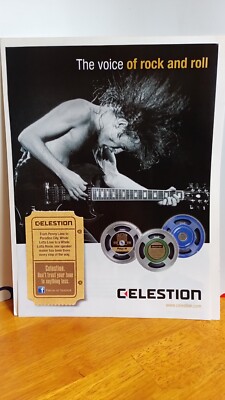 ANGUS YOUNG AC/DC CELESTION SPEAKERS 2012  PRINT AD 11 X 8.5 A4