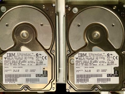 2x IBM Ultrastar DPSS-336950 (je36,9 GB) in 4-x Hot-Swap SCSI-Controller CT-1034